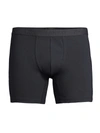 Hanro Mens Black Elasticated Slim-fit Stretch-cotton Trunks In All Black