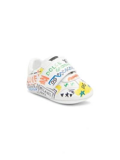 Dolce & Gabbana Baby's Graffiti Graphic Sneakers In Neutral
