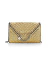 Stella Mccartney Women's Mini Fabella Quilted Crossbody Bag In Gold