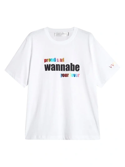 Victoria Beckham Proud And Wannabe Your Lover T-shirt In White