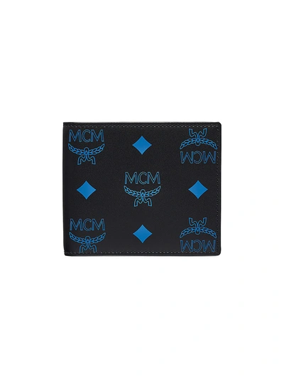 Mcm Color Splash Logo Card Case In Vallarta Blue