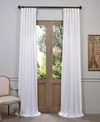 Exclusive Fabrics & Furnishings Rice White Heavy Faux Linen Curtain In White