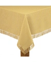 Lintex Homespun Gold 100% Cotton Tablecloth 70" Round In Gold