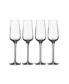 Villeroy & Boch Voice Basic Glas  Champagne Reims Flute Set 4 Pcs In Clear