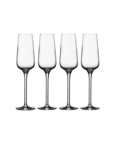 Villeroy & Boch Voice Basic Glas  Champagne Reims Flute Set 4 Pcs In Clear