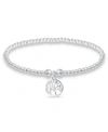 Macy's Bead Tree Of Life Charm Bracelet In Silver Plate In Silver