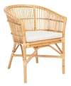 Safavieh Olivia Rattan Accent Chair With Cushion In Natural