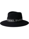 Maison Michel Virginie Logo-tape Fedora Hat In 黑色