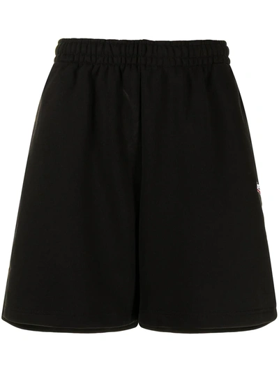 Balenciaga Political Campaign Logo Track Shorts In 黑色