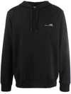 Apc Chest Logo-print Hoodie In Black