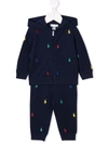 RALPH LAUREN POLO PONY-EMBROIDERED TRACKSUIT SET