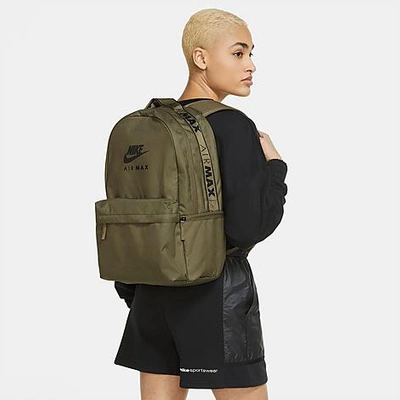 Nike Heritage Air Max Backpack In Medium Olive/medium Olive/black | ModeSens