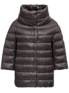 Herno Aminta Short Down Jacket In Grey Nylon In Grey