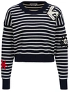 ALEXANDER MCQUEEN STRIPED SWEATER WITH PATCH DETAILS,667831Q1AVQ4035