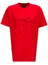 GIVENCHY RED JERSEY T-SHIRT WITH LOGO,BM71333Y6B600