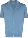 CANALI SHORT-SLEEVE KNITTED SHIRT