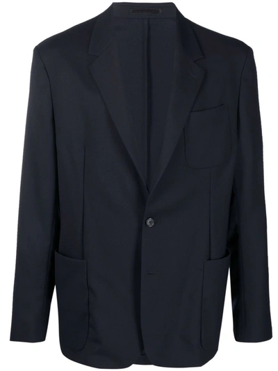 Paul Smith Darted Single-breast Wool Blazer In Blue