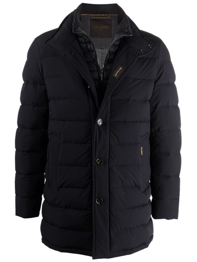 Moorer Layered Down-padded Jacket In Blue