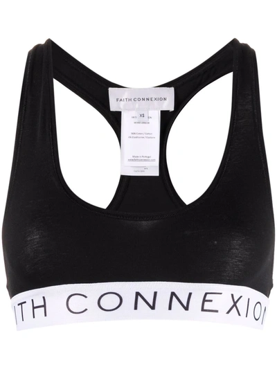 Faith Connexion Logo-tape Racerback Vest In Black