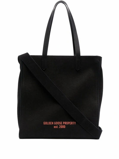 Golden Goose Golden Property Shopper Bag In Black