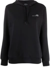 Apc Logo-print Long-sleeved Hoodie In Black