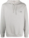 Apc A.p.c. Item 001 Logo Print Hoodie In Grey