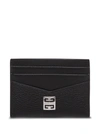 GIVENCHY BLACK LEATHER CARD HOLDER WITH LOGO,BK6099K18A001