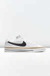 Nike Men's Court Legacy Leather Casual Sneakers From Finish Line In Black + White