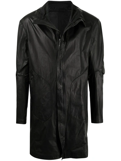 Isaac Sellam Experience Pertinent Longline Leather Jacket In Schwarz