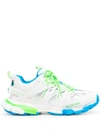 Balenciaga Track Sneaker White Green And Blue In Weiss