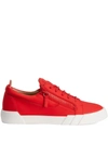 Giuseppe Zanotti Man Sneakers Red Size 9 Textile Fibers In Rot