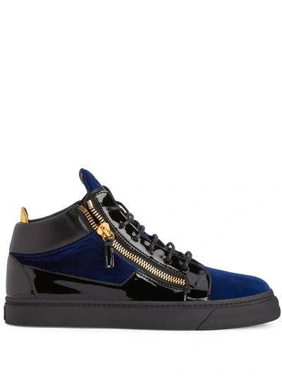 Giuseppe Zanotti Black Kriss Sneakers In Blue