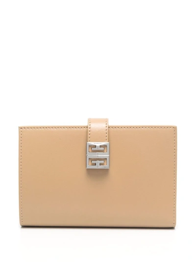 Givenchy 4g Logo Wallet In Nude