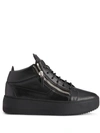 Giuseppe Zanotti Kriss Mid-top Platform Sneakers In Schwarz