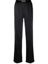 Tom Ford High-waisted Stretch-silk Satin Trousers In Schwarz