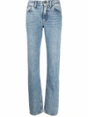 Attico High-rise Straight-leg Jeans In Blau