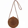 Betsy & Floss Palermo Round Raffia Basket In Raffia