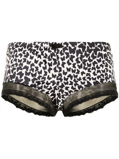 Dolce & Gabbana Butterfly-print Briefs In Black