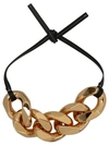 Jw Anderson J.w. Anderson Large Chain Strap Necklace In Black