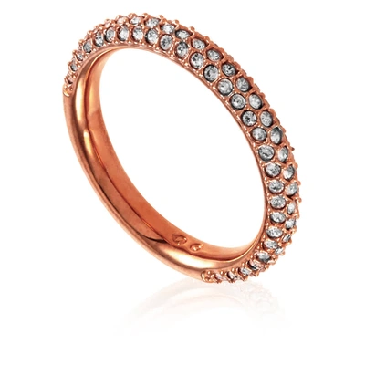 Swarovski Ladies Rose Gold Plated Stone Ring