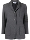 Thom Browne 4-bar Stripe Twill Sack Jacket In Grey