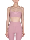 Rotate Birger Christensen Passio Logo-print Stretch Sports Bra In Pink