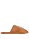 LOEWE EMBROIDERED ANAGRAM SLIPPERS