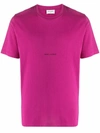 Saint Laurent Pink Rive Gauche Logo T-shirt In Pink