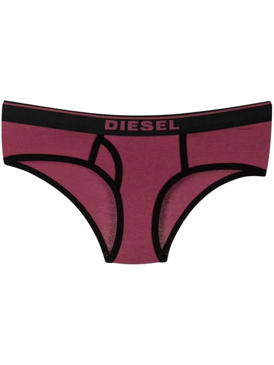 Diesel Logo-waistband Brief Pack In Pink