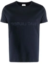 Saint Laurent Reverse Logo T-shirt In Blue