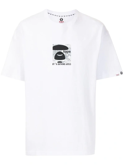 Aape By A Bathing Ape Logo-print Short-sleeve T-shirt In White