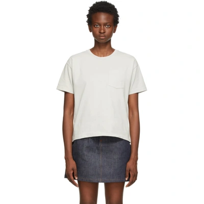 Apc Short-sleeved Cotton T-shirt In Laa Grey