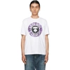 AAPE BY A BATHING APE WHITE & PURPLE LOGO T-SHIRT