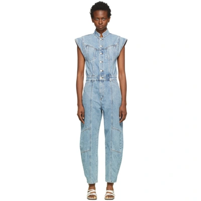 Agolde + Net Sustain Mara Organic And Recycled Denim Jumpsuit In Linger